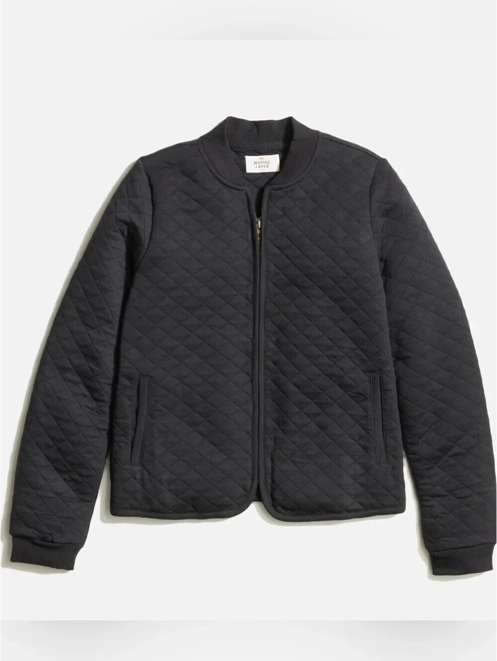 NEW, Marine Layer Corbet Quilted Bomber Jacket in Black Sz M #SJ2668
